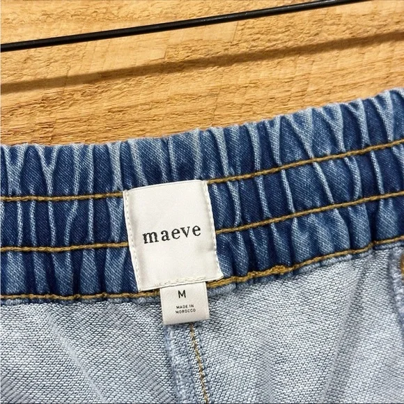 Anthropologie Maeve Tie Waist Wide Leg Jeans Size Medium Denim
